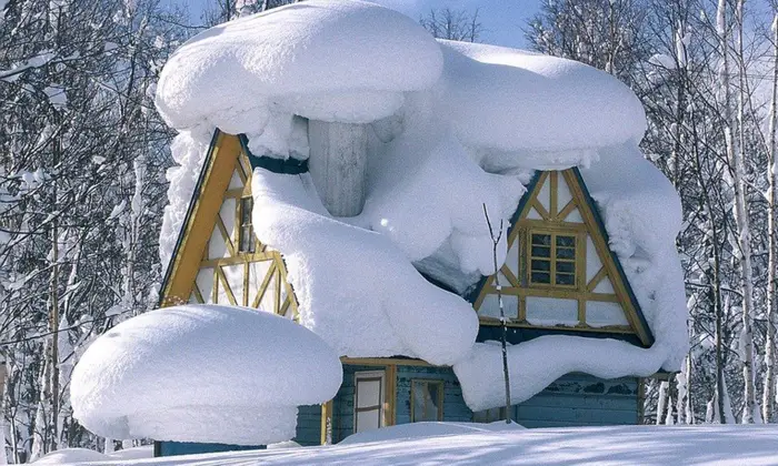 House buried under deep Hokkaido snow